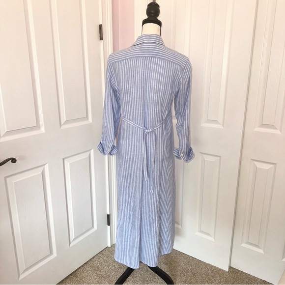Polo by Ralph Lauren Blue Striped Long Sleeve Dress - Picture 11 of 16